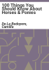 100_things_you_should_know_about_horses___ponies