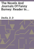 The_novels_and_journals_of_Fanny_Burney
