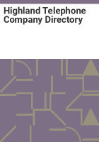 Highland_Telephone_Company_directory